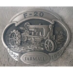 Vtg Farmall F-20 Tractor Belt Buckle 1932-1939 Fine Pewter Ltd Edition